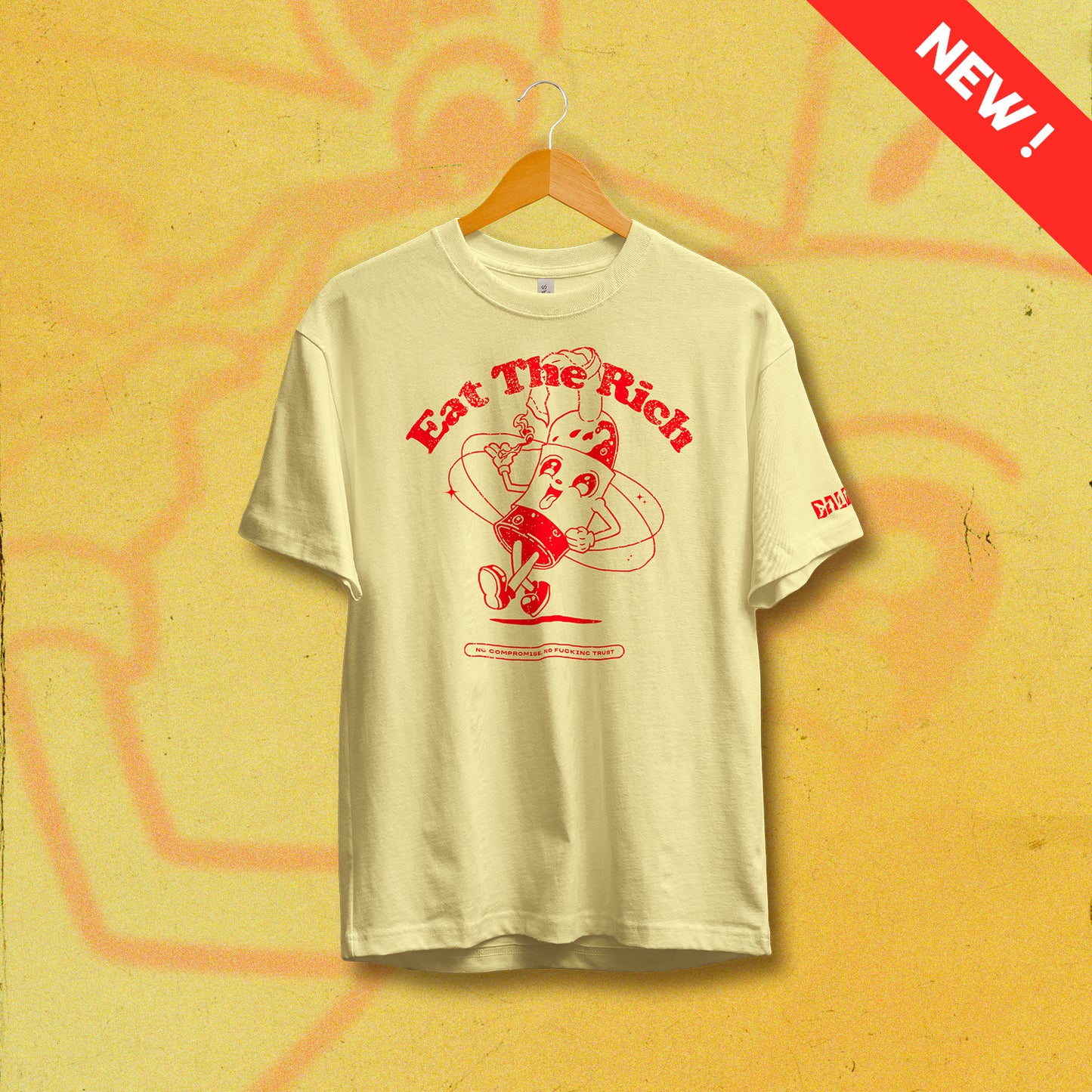 YELLOW 'EAT THE RICH' TEE-SHIRT