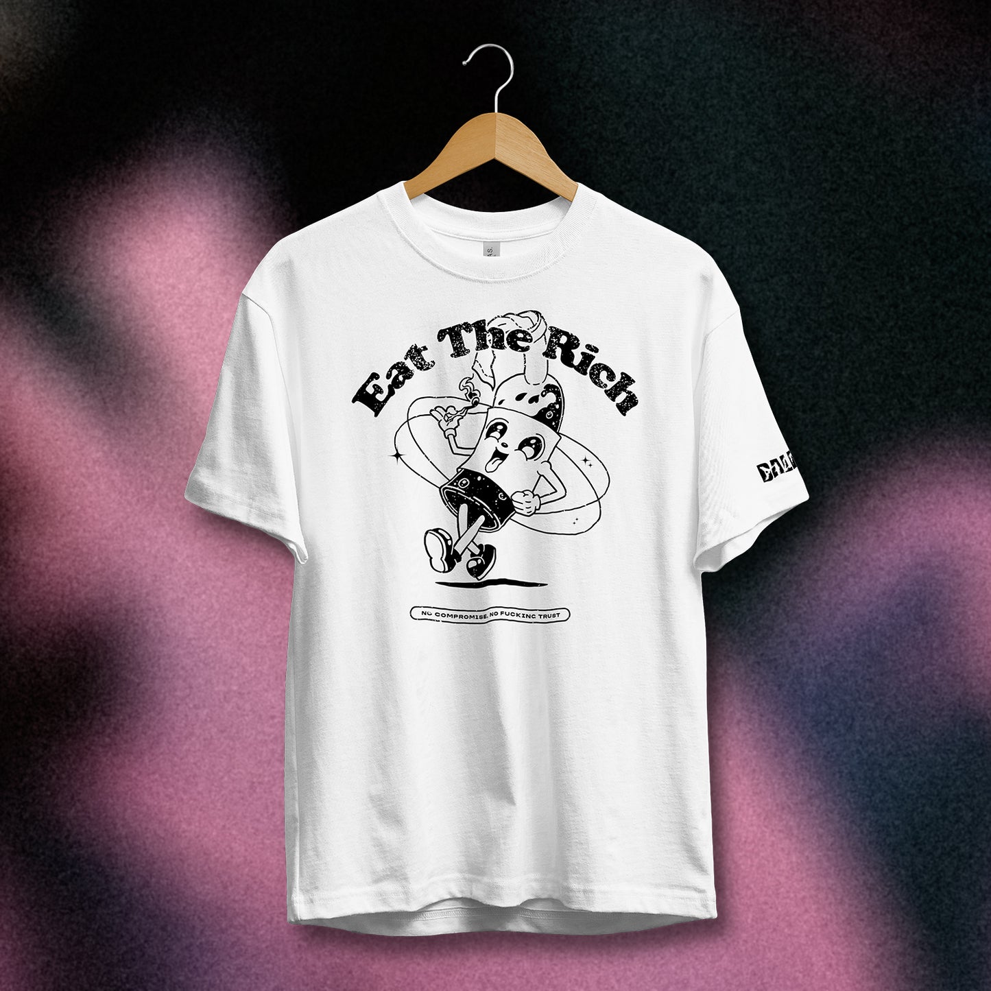 WHITE 'EAT THE RICH' TEE-SHIRT