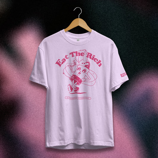 PINK 'EAT THE RICH' TEE-SHIRT