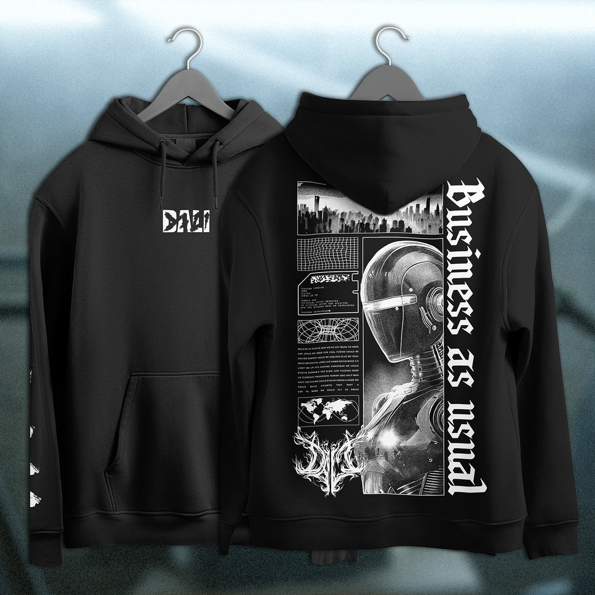 'BUSINESS AS USUAL' HOODIE